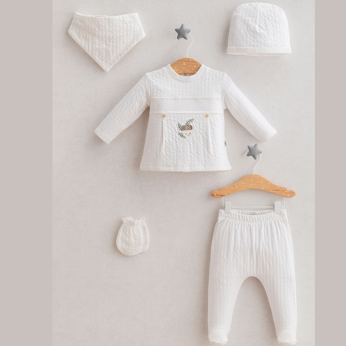 İn The Woods 5'Li Takım Erkek Bebek Hastane Çıkışı