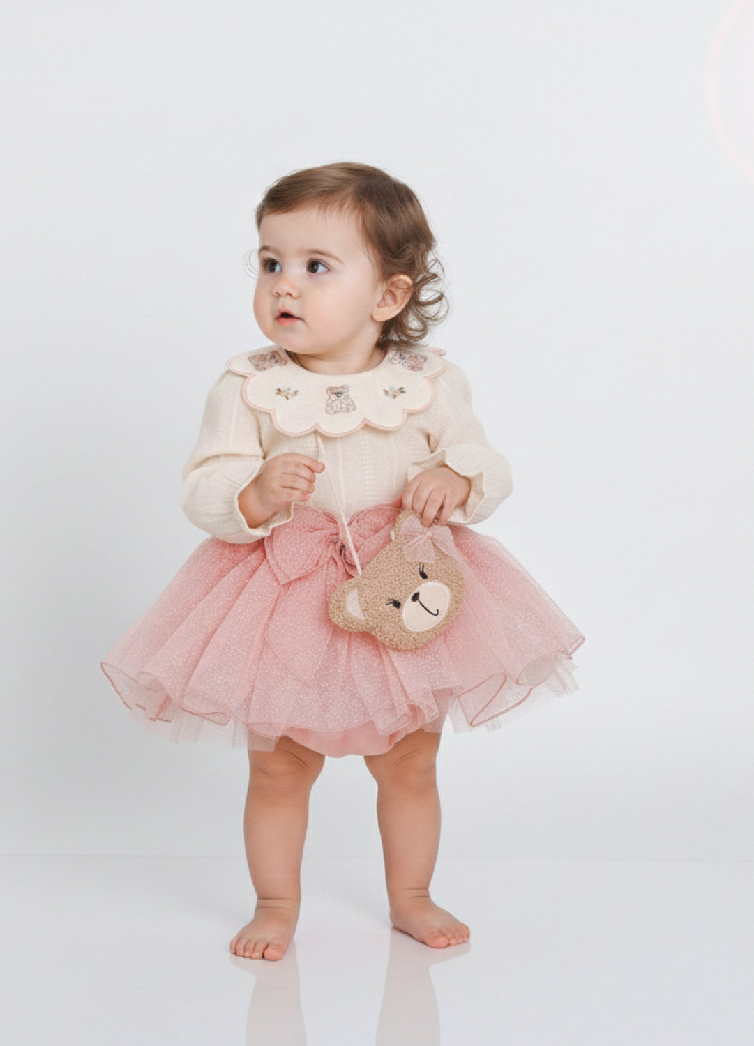 Sugar Kız Bebek Tütü Etek Gömlek Çanta 3lü Takım