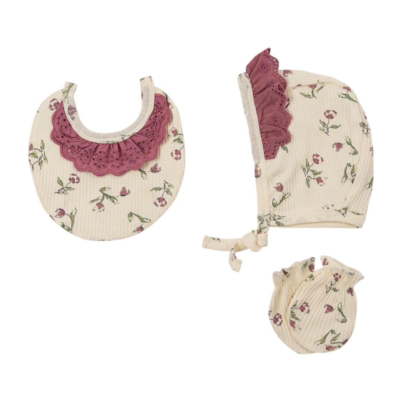 Tulip Yenidoğan Kız Bebek 5li Zıbın Set Hastane Çıkışı