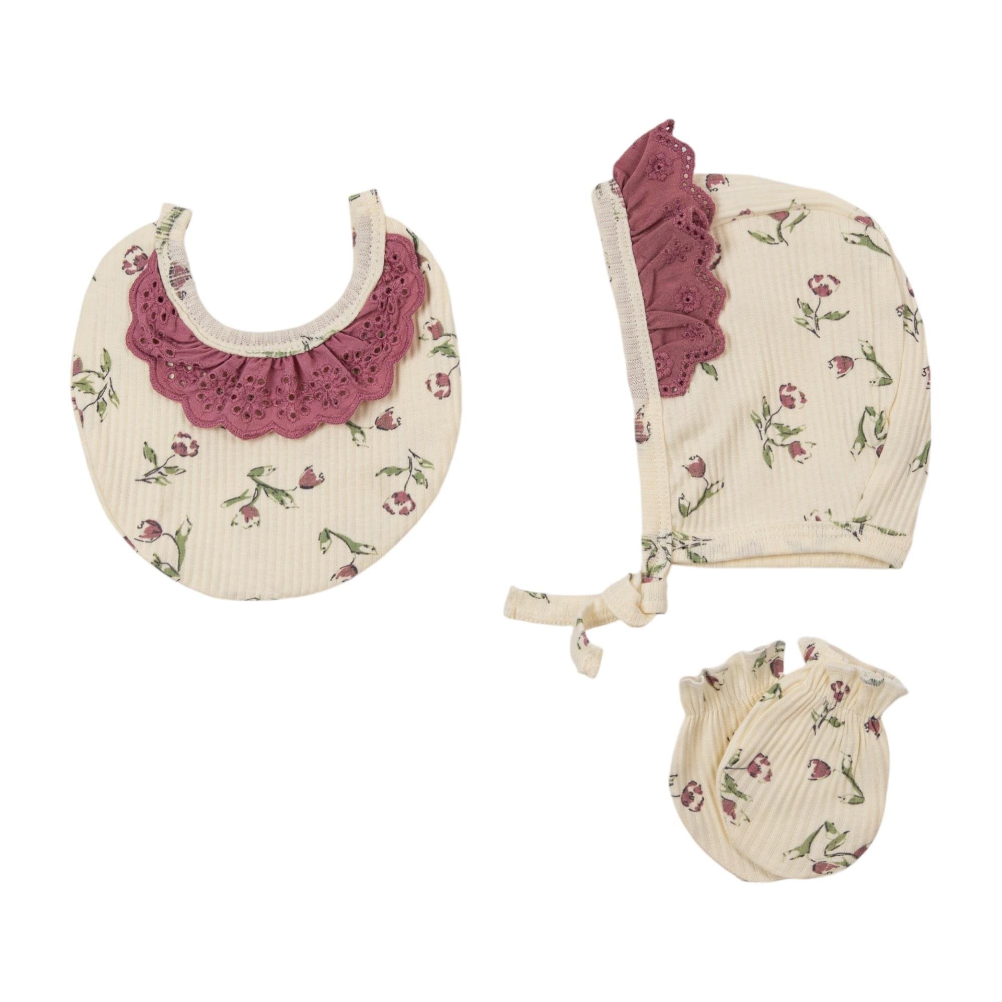 Tulip Yenidoğan Kız Bebek 5li Zıbın Set Hastane Çıkışı